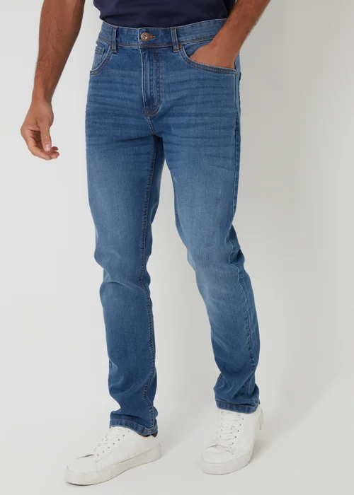 Threadbare Pale Blue Slim Fit Jeans With Stretch - 34/L32 Image 1