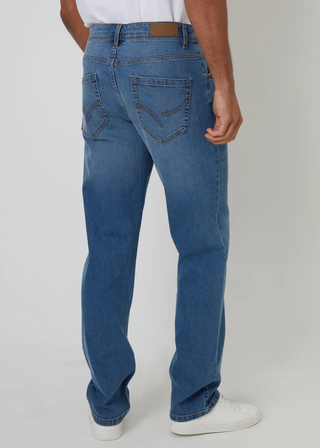 Threadbare Pale Blue Canterbury Straight Fit Jeans With Stretch