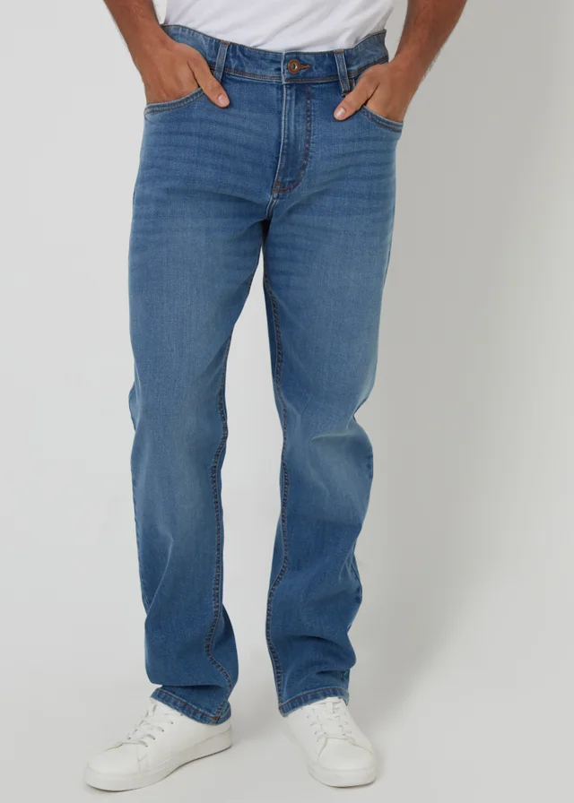 Threadbare Pale Blue Canterbury Straight Fit Jeans With Stretch