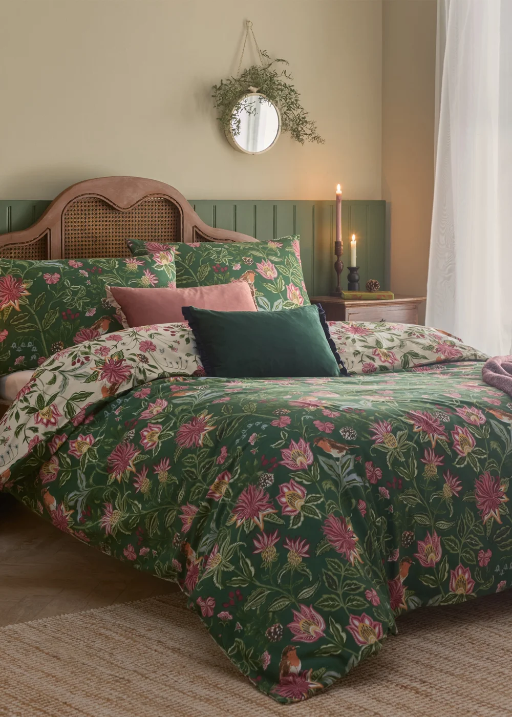 Wylder Nature Beatrice Reversible Floral Multicolour Duvet Set - Single Image 2