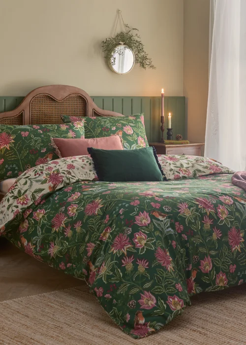 Wylder Nature Beatrice Reversible Floral Multicolour Duvet Set - Single Image 2
