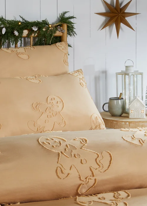Duvet Day Gingerbread Tufted Soft Touch Ginger Duvet Set - Single Image 2