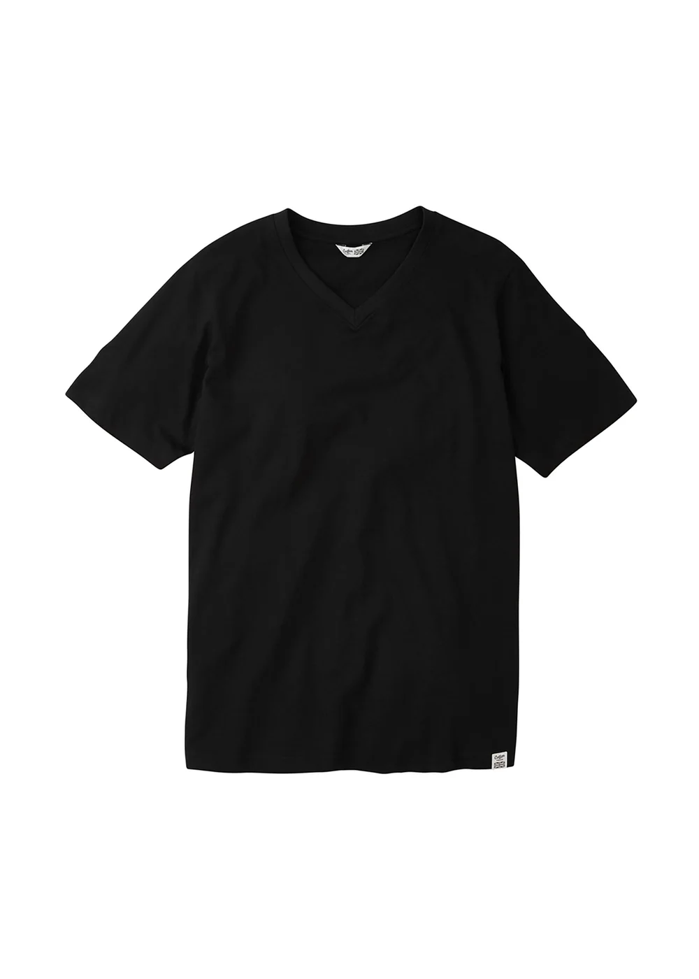Cotton Traders Black V-Neck T-Shirt - 2XL Image 1