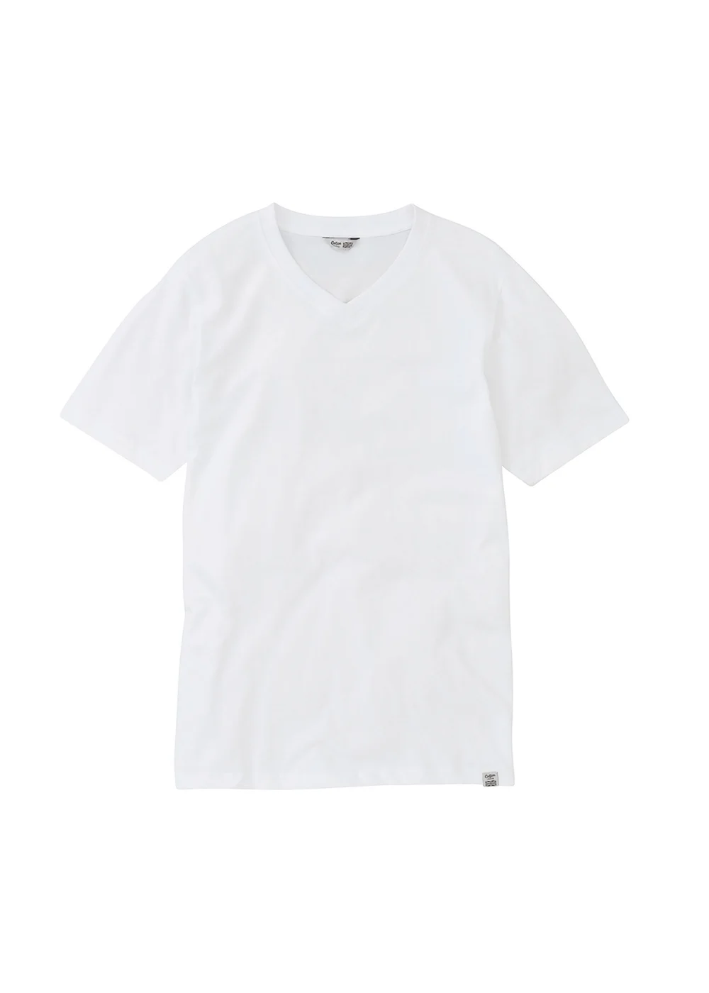 Cotton Traders White V-Neck T-Shirt - 5XL Image 1