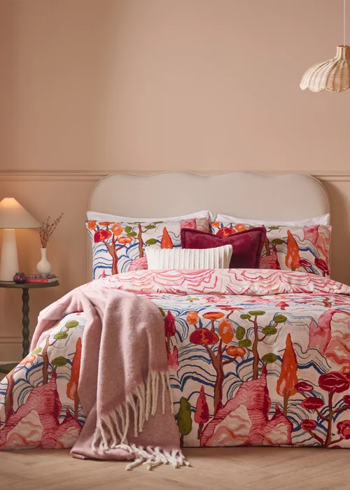 Furn Terra Nova Printed Reversible Multicolour Duvet Set - Single Image 1