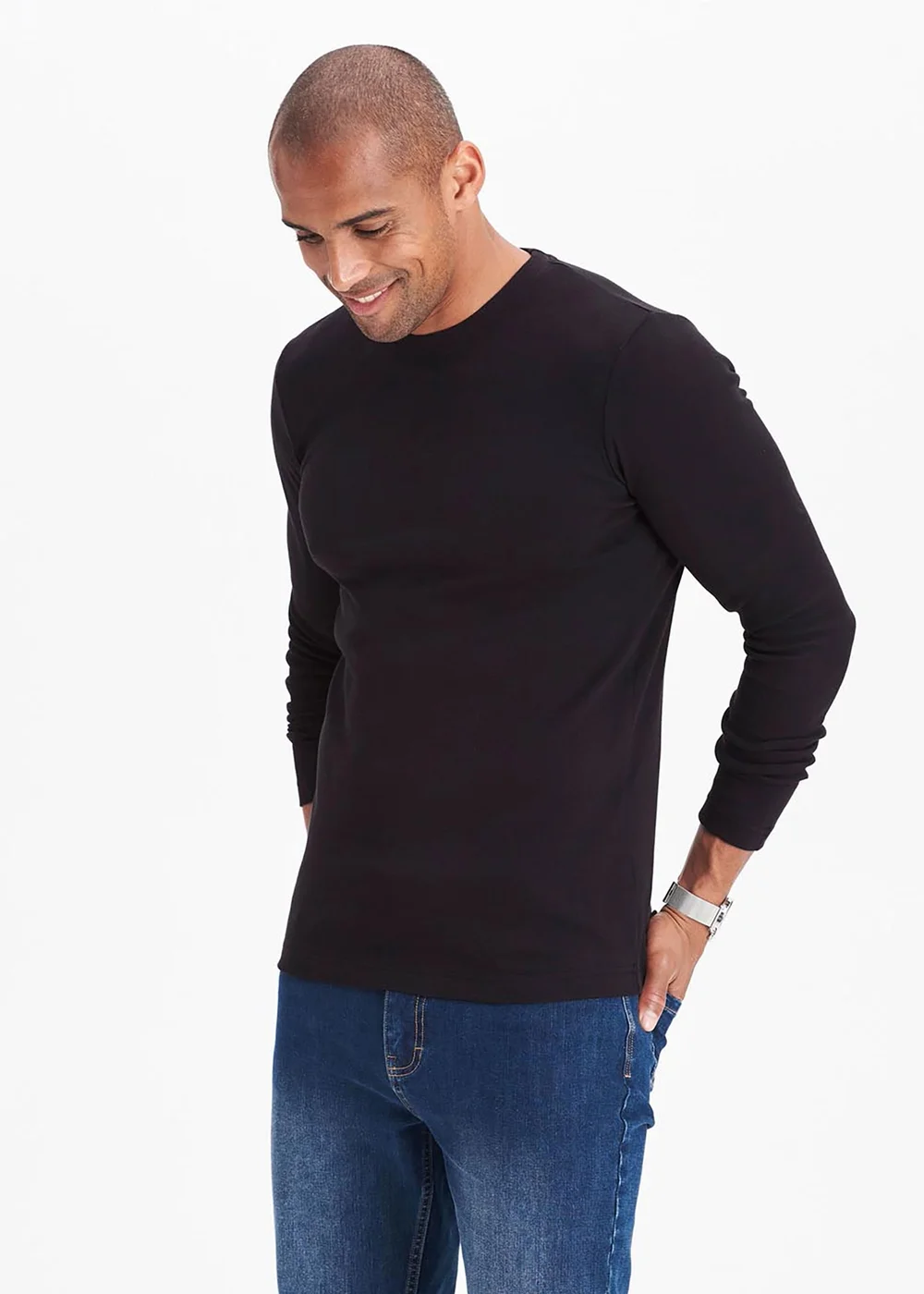 Cotton Traders Black Long Sleeve Crew Neck Base Layer - XS Image 1