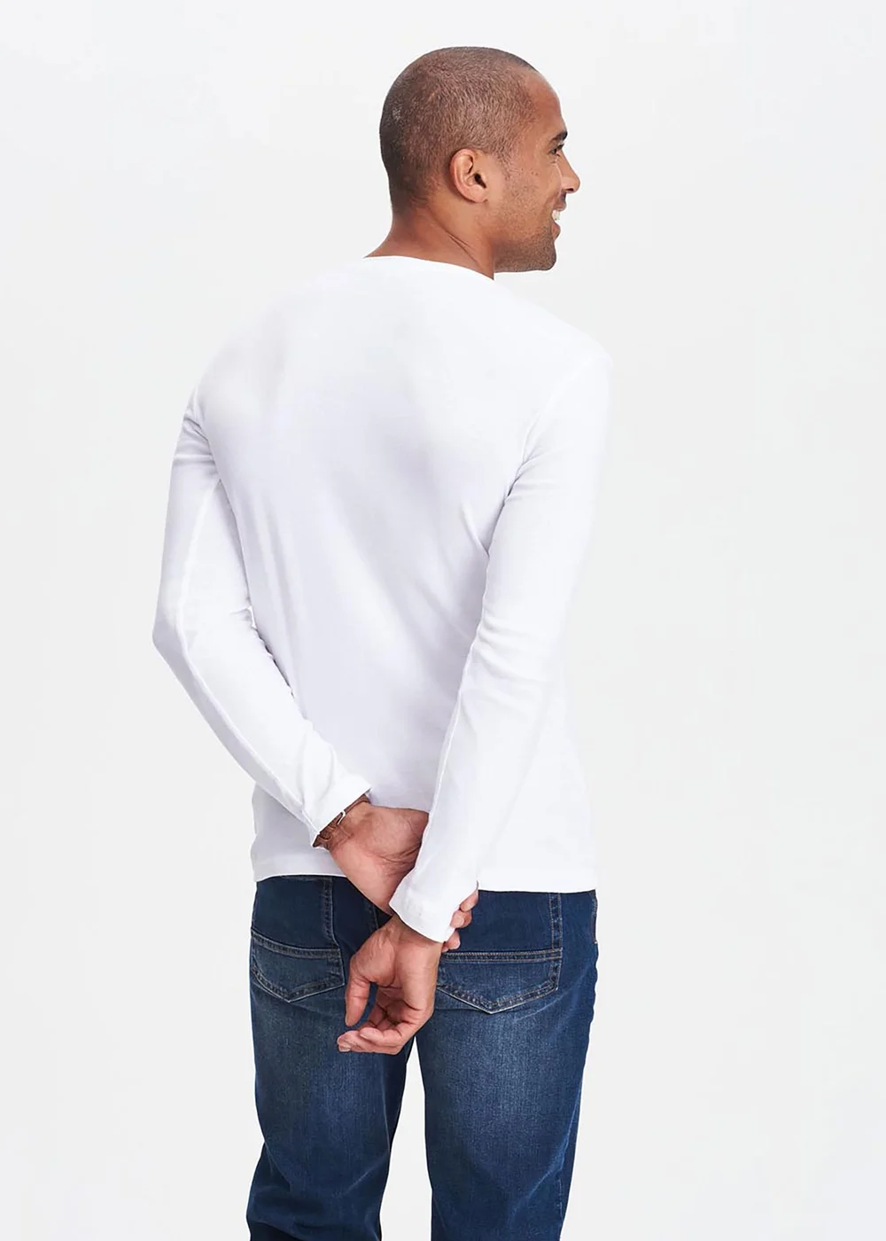 Cotton Traders White Long Sleeve Crew Neck Base Layer - L Image 2