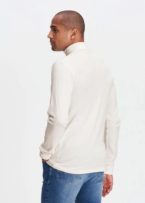 Cotton Traders Cream Long Sleeve Roll Neck Top - XS Image 3