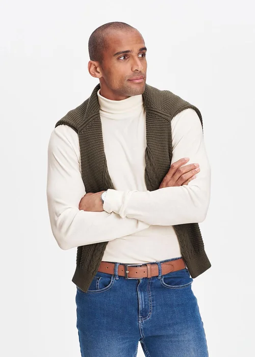 Cotton Traders Cream Long Sleeve Roll Neck Top - XS Image 1