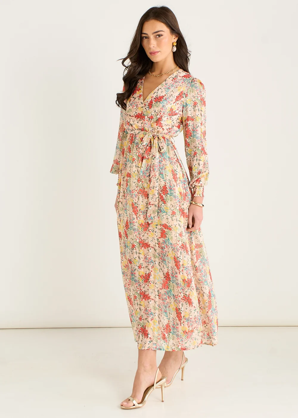 Gini London Multi Jacquard Chiffon Midi Dress - 16 Image 4