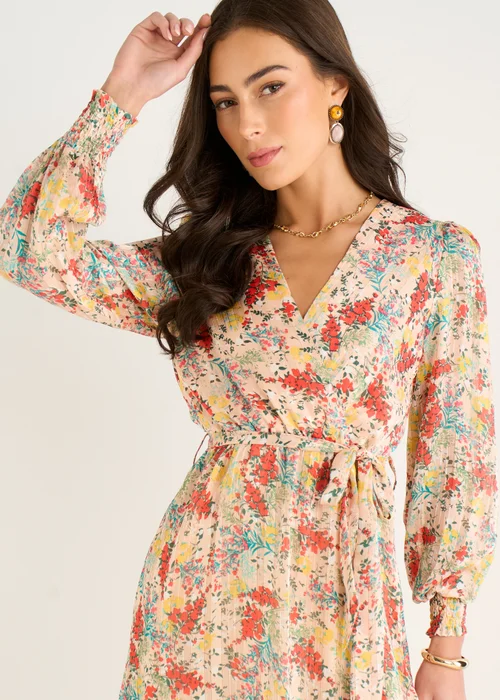 Gini London Multi Jacquard Chiffon Midi Dress - 16 Image 3