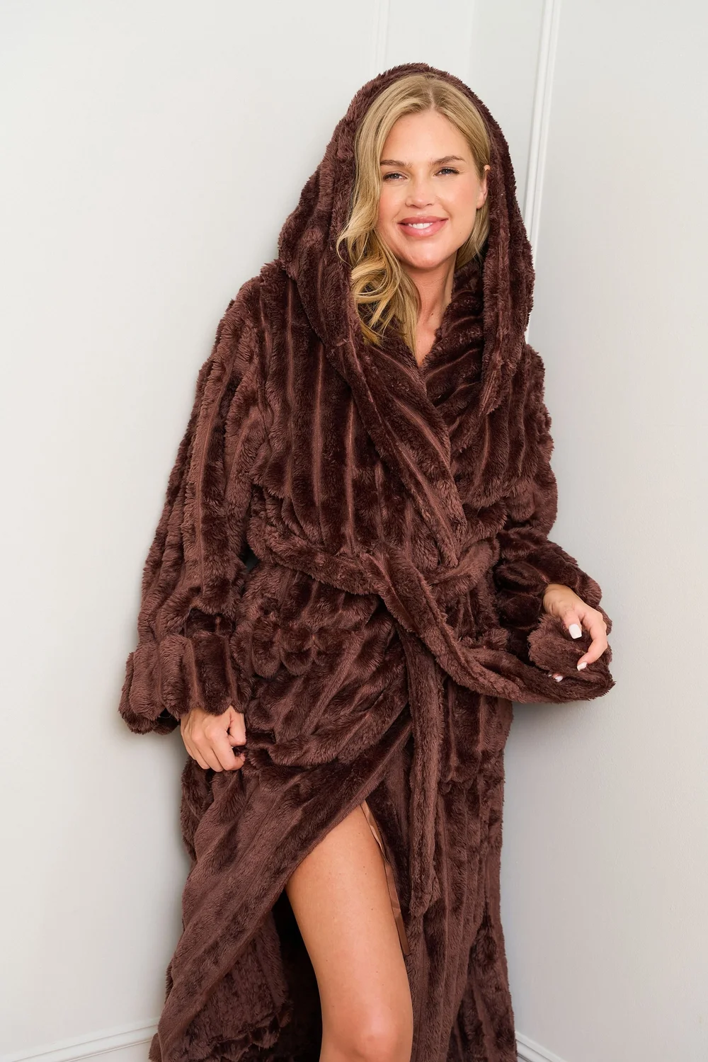 JimJam Chocolate Ribbed Dressing Gown - Large/Extra Large | Matalan JimJam Chocolate Ribbed Dressing Gown - Large/Extra Large | Matalan