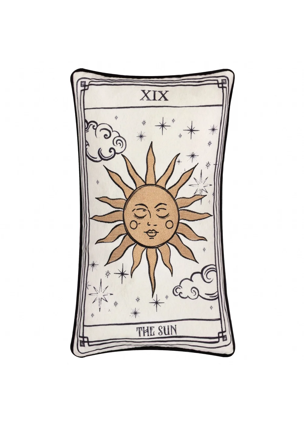 Furn Celestial Stories Embroidered Velvet Linen Cushion - 30 x 50cm Image 2