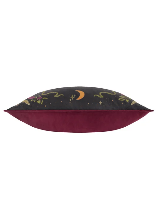 Furn Bad Witch Embroidered Velvet Black Magic Cushion - 30 x 50cm Image 4