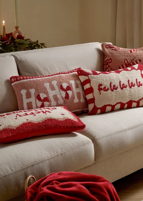 Furn Candy Ho Ho Ho Tufted Pink Cushion - 30 x 50cm Image 6