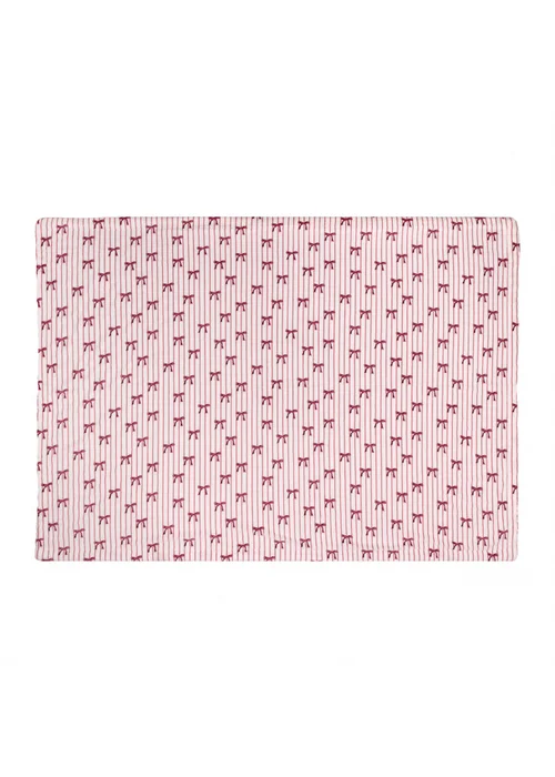 Furn Noortje Bows Sherpa Fleece Silk Pink Throw - 130 x 180cm Image 3