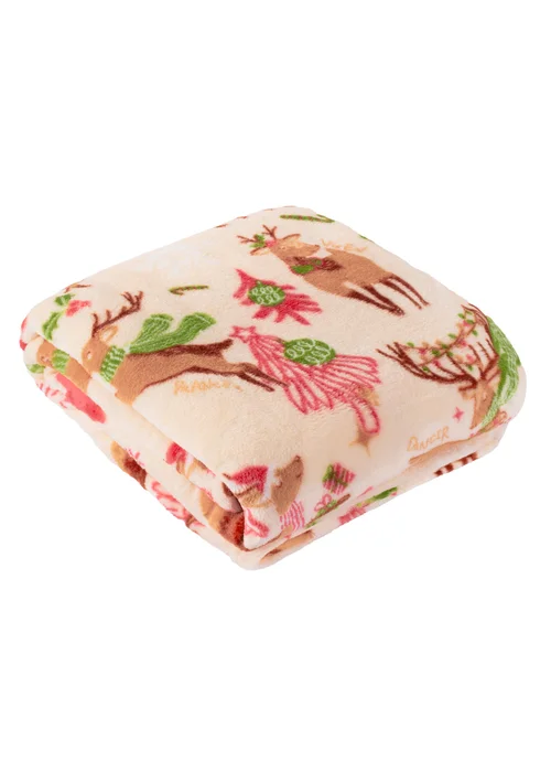 Duvet Day Sleigh Team Printed Fleece Multi Throw - 130cm x 150cm Image 2