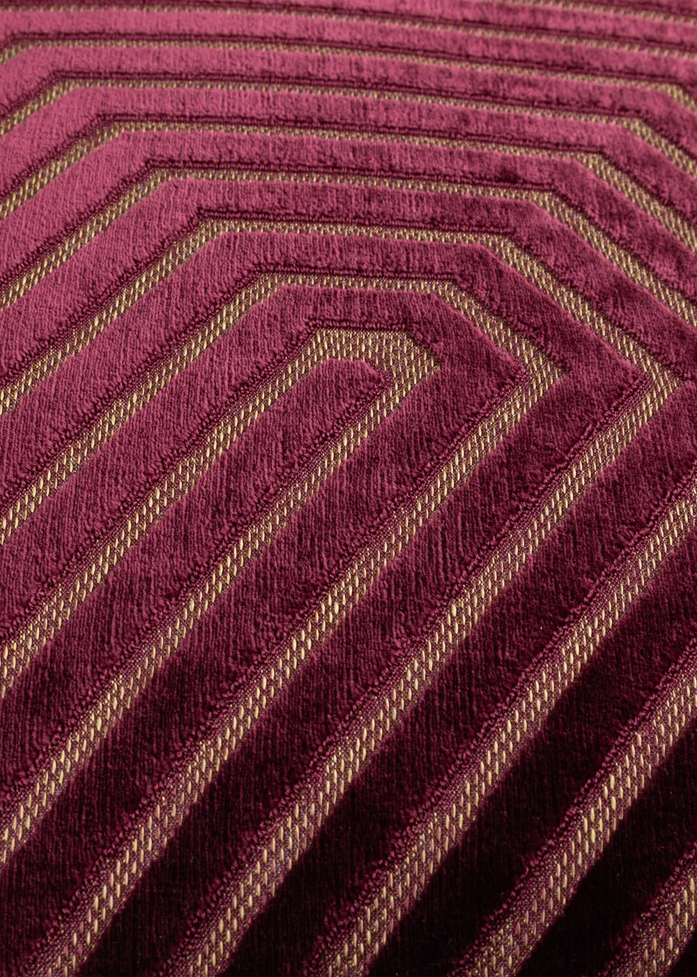 Paoletti Evoke Cut Velvet Burgundy Cushion - 55 x 55cm Image 4