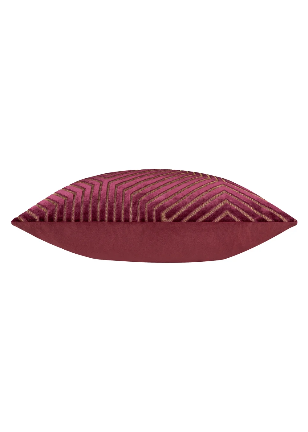 Paoletti Evoke Cut Velvet Burgundy Cushion - 55 x 55cm Image 3