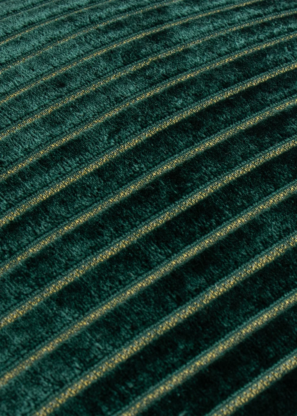 Paoletti Savoy Stripe Velvet Emerald Cushion - 50cm x 50cm Image 4
