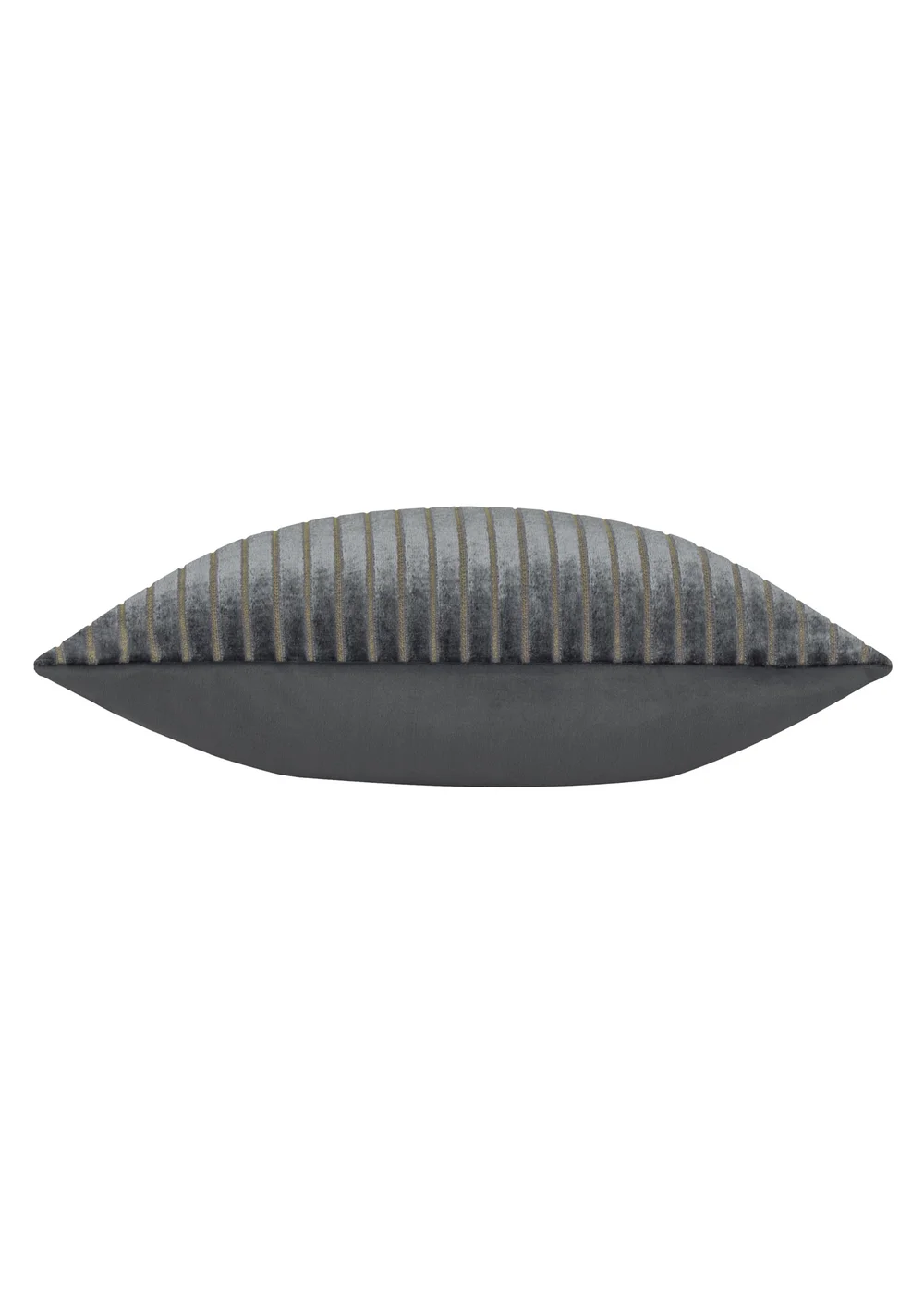 Paoletti Savoy Stripe Velvet Charcoal Cushion - 50cm x 50cm Image 3
