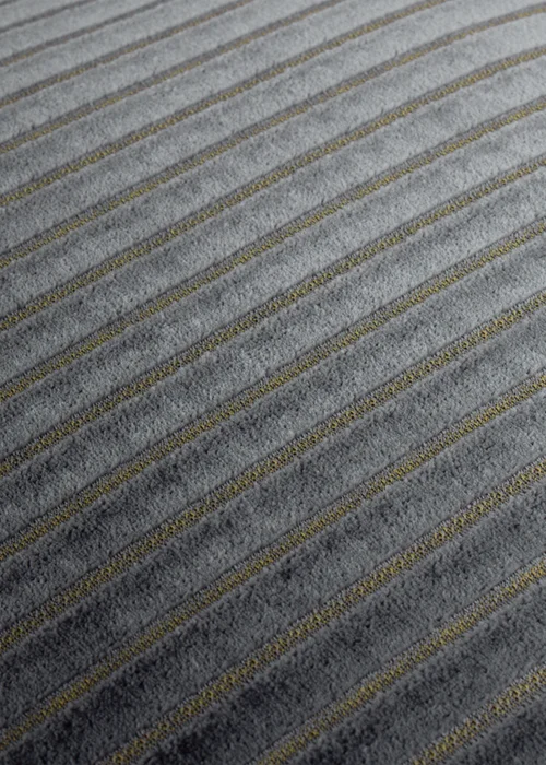 Paoletti Savoy Stripe Velvet Charcoal Cushion - 50cm x 50cm Image 4