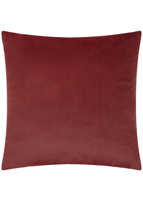 Paoletti Savoy Stripe Velvet Burgundy Cushion - 50cm x 50cm Image 2