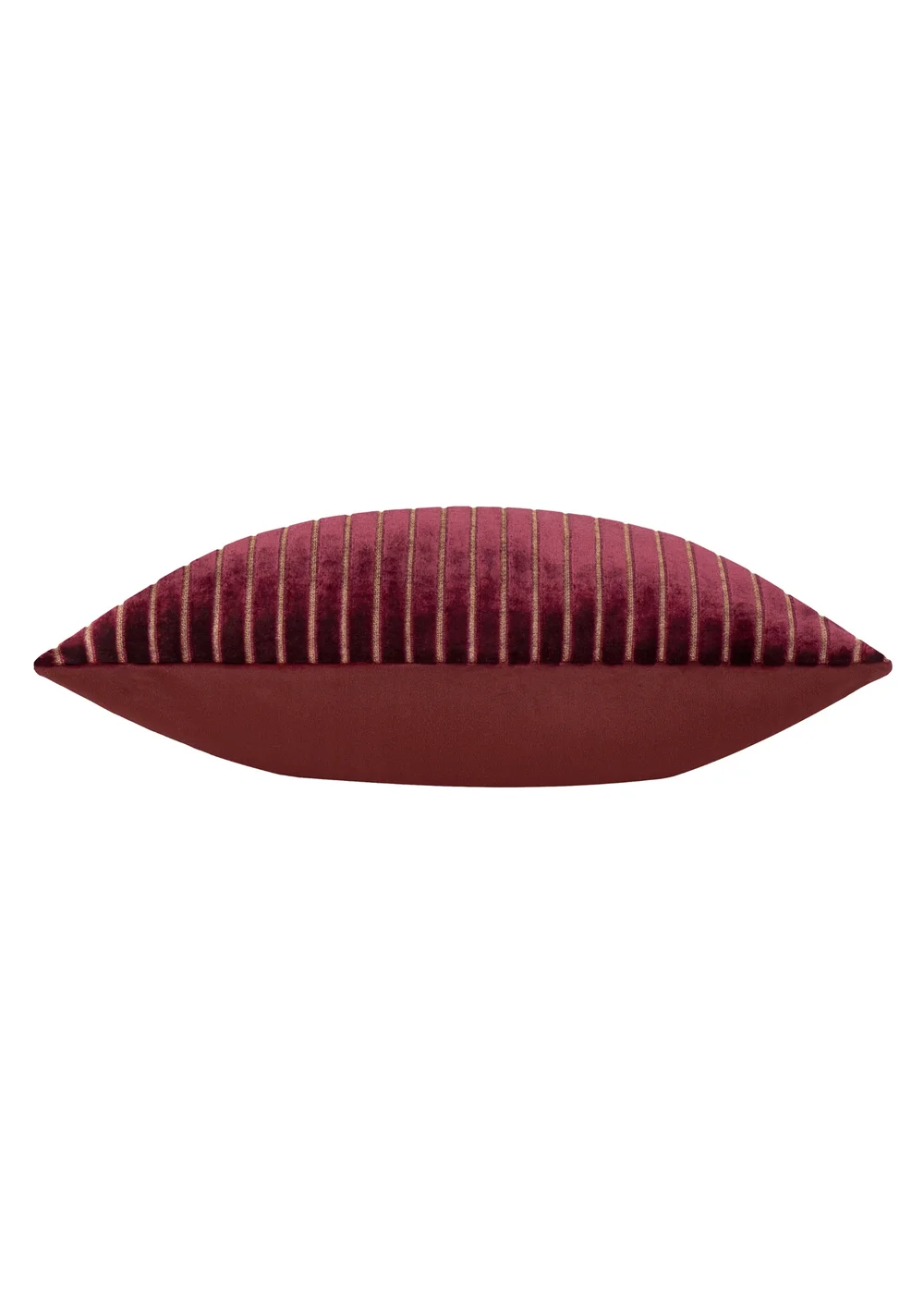 Paoletti Savoy Stripe Velvet Burgundy Cushion - 50cm x 50cm Image 3