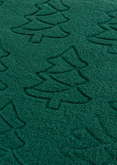 Furn Festive Trees Embossed Emerald Cushion - 50cm x 50cm Image 3