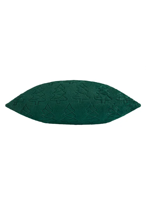 Furn Festive Trees Embossed Emerald Cushion - 50cm x 50cm Image 2