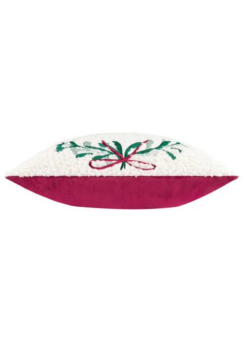 Furn Mistletoe Wreath Embroidered Multi Cushion - 45cm x 45cm Image 4