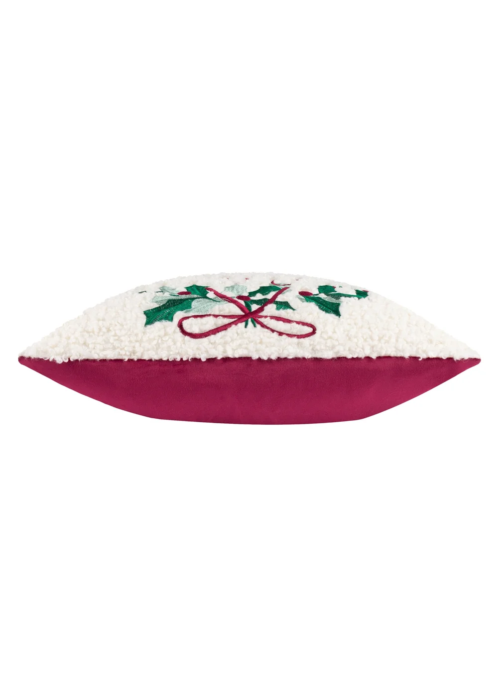 Furn Holly Wreath Embroidered Multi Cushion - 45cm x 45cm Image 4
