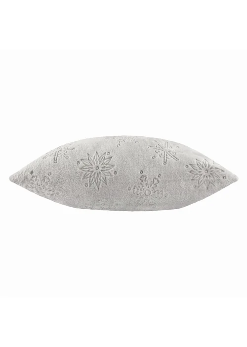 Furn Snowflakes Embossed Grey Cushion - 50cm x 50cm Image 3