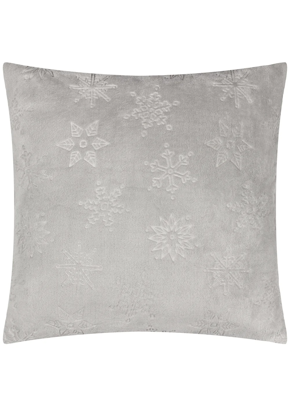 Furn Snowflakes Embossed Grey Cushion - 50cm x 50cm Image 2