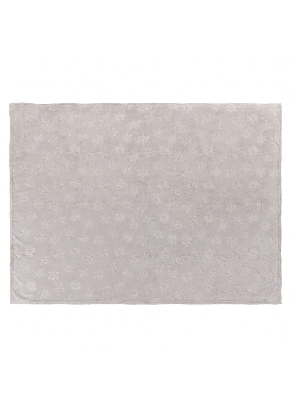 Furn Snowflakes Soft Flannel Fleece Grey Throw - 140cm x 180cm Image 4