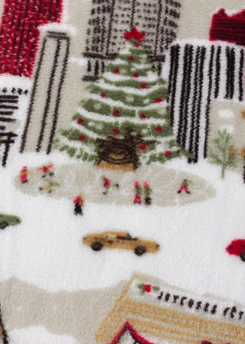 Furn Joy To All Printed Fleece Cream Throw - 140cm x 180cm Image 4