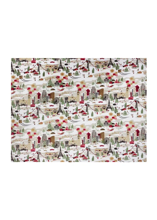 Furn Joy To All Printed Fleece Cream Throw - 140cm x 180cm Image 3