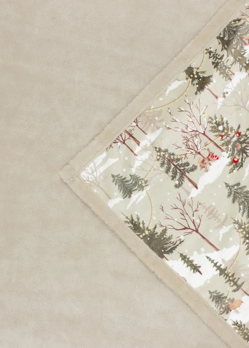 Furn Forest Festivities Faux Fur Natural Throw - 130 x 180cm Image 5