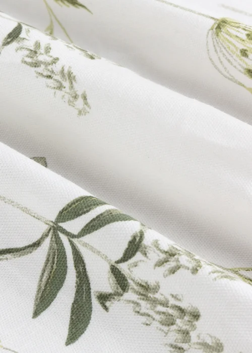 Wylder Nature Meadow 100% Cotton Lined White Eyelet Curtain Pair - 66W X 54D (168x137cm) Image 6