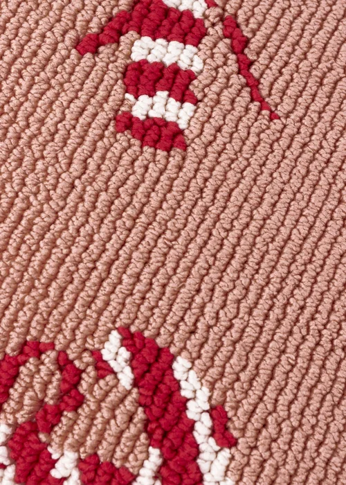 Furn Candy Canes Tufted Pink/Red Cushion - 45cm x 45cm Image 5
