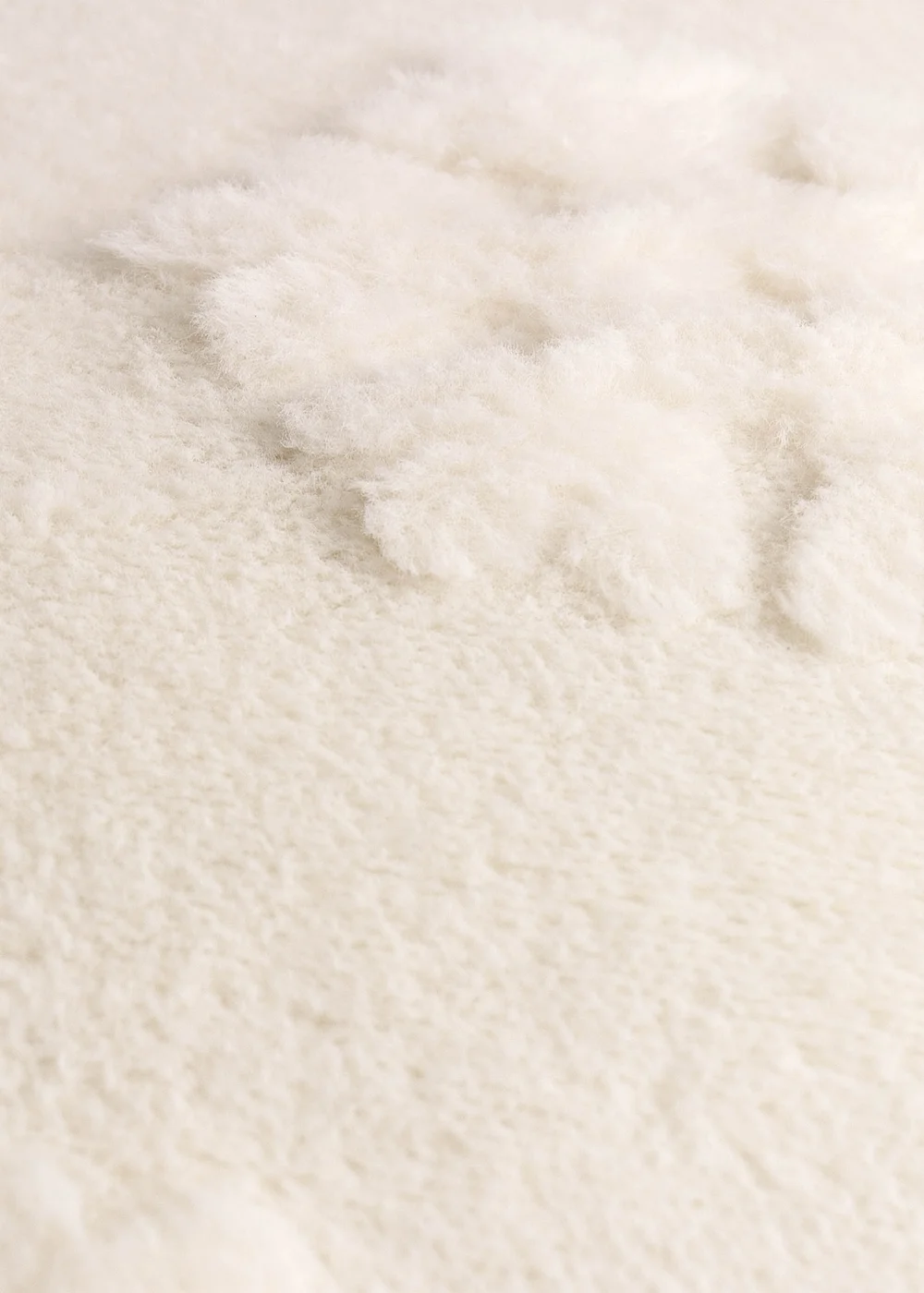 Furn Snowflakes Faux Fur Snow White Cushion - 50cm x 50cm Image 4