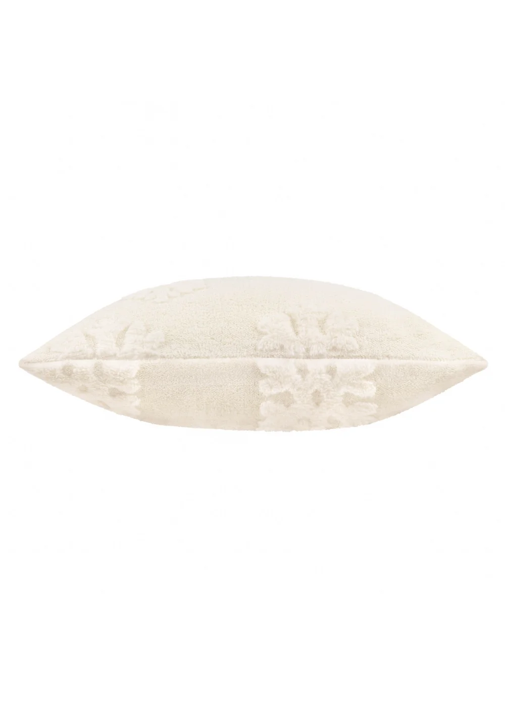Furn Snowflakes Faux Fur Snow White Cushion - 50cm x 50cm Image 3