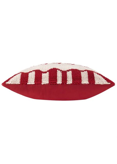 Furn Candy Fa La La Tufted Red/White Cushion - 30 x 50cm Image 4