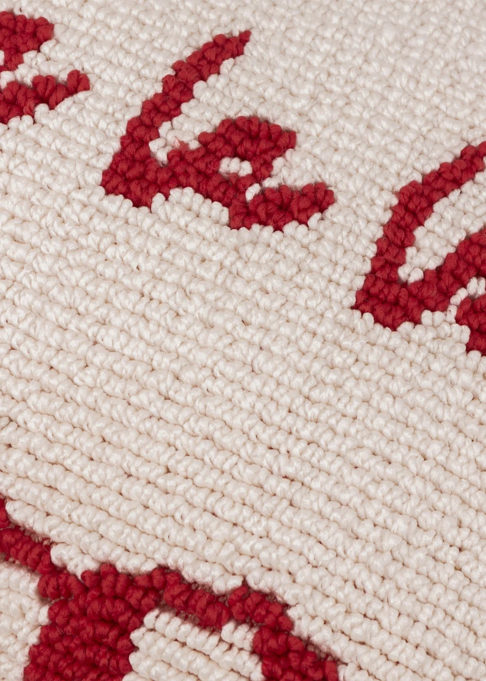 Furn Candy Fa La La Tufted Red/White Cushion - 30 x 50cm Image 5
