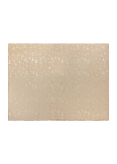 Furn Festive Time Embossed Fleece Natural Throw - 140cm x 180cm Image 3