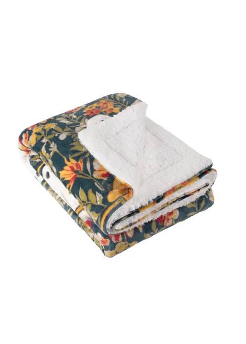 Furn Bootanical Sherpa Fleece Multicolour Throw - 130 x 180cm Image 3