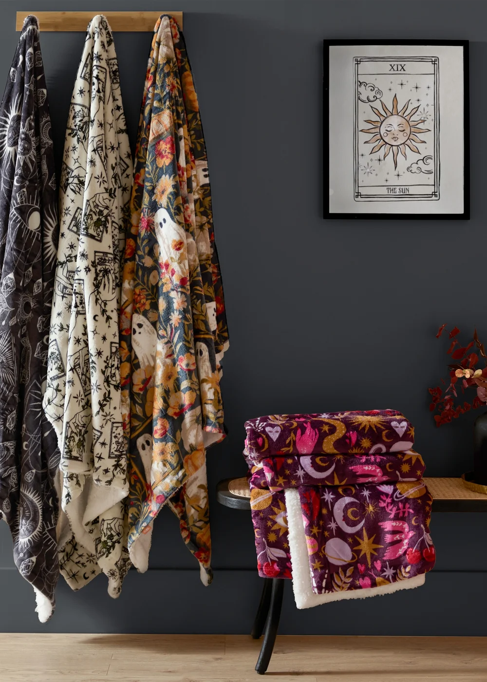 Furn Celestial Stories Printed Sherpa Fleece Green Throw - 130 x 180cm Image 5