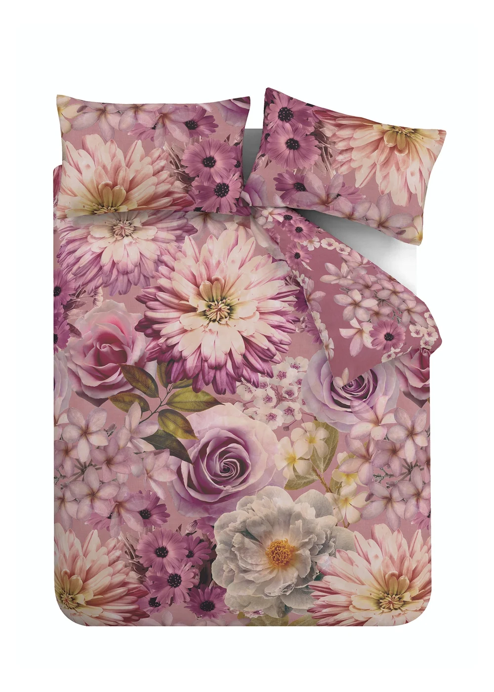 RHS x Catherine Lansfield Rosemoor Floral So Soft Duvet Cover Set Pink - Single Image 5
