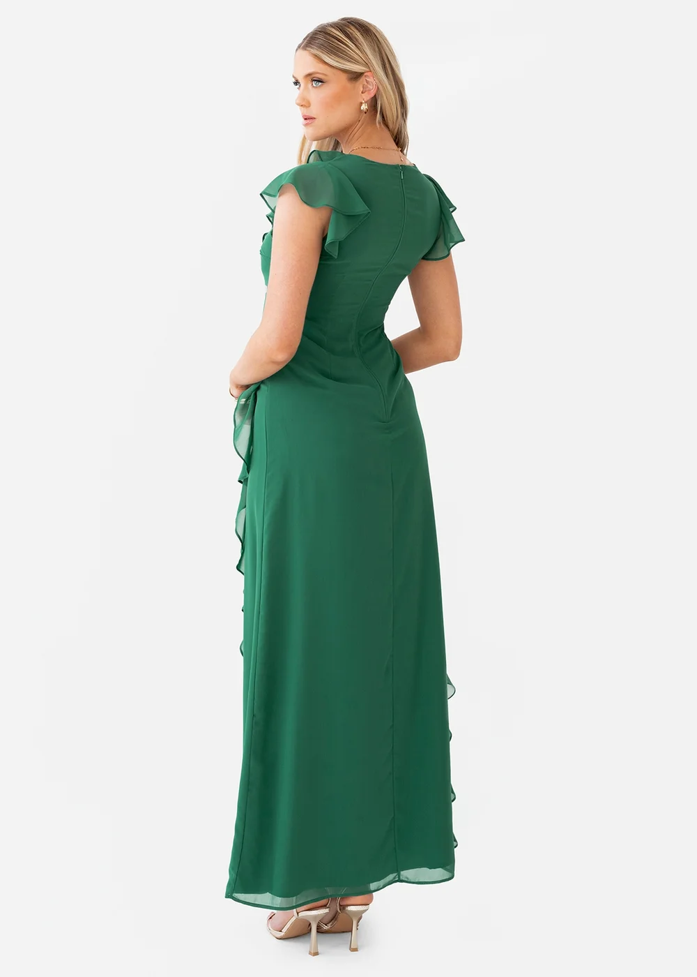 Anaya With Love Evergreen Waterfall Ruffle Maxi Dress - 18 Anaya With Love Evergreen Waterfall Ruffle Maxi Dress - 18