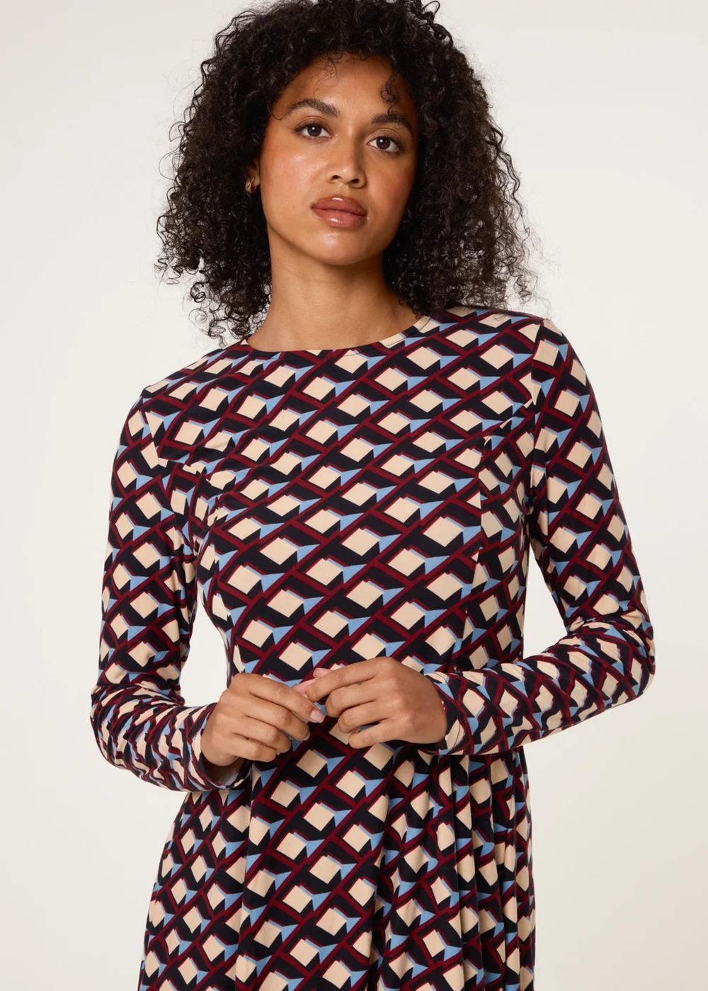 Blue Vanilla Multi Crew Neck Mini Dress - L/XL Image 3